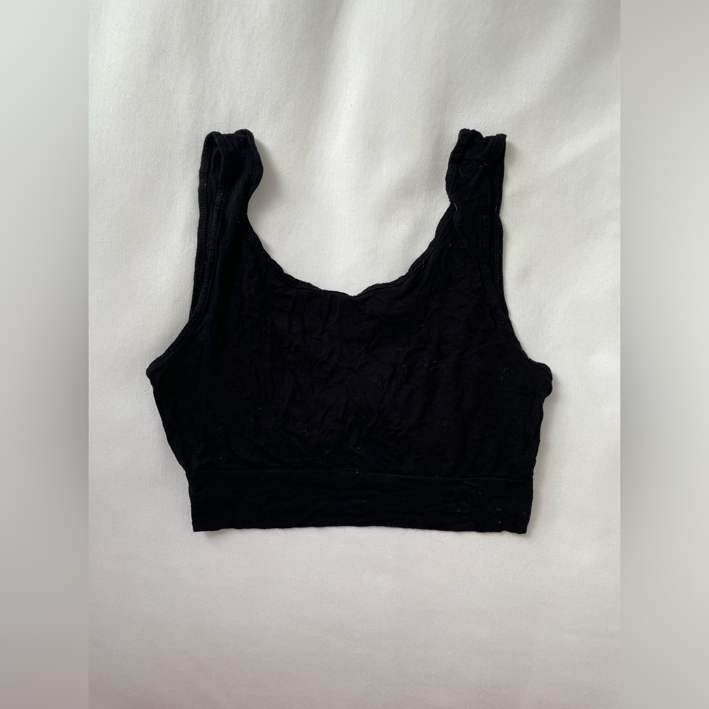 Fashion Nova Black Crop Top Tank - size S